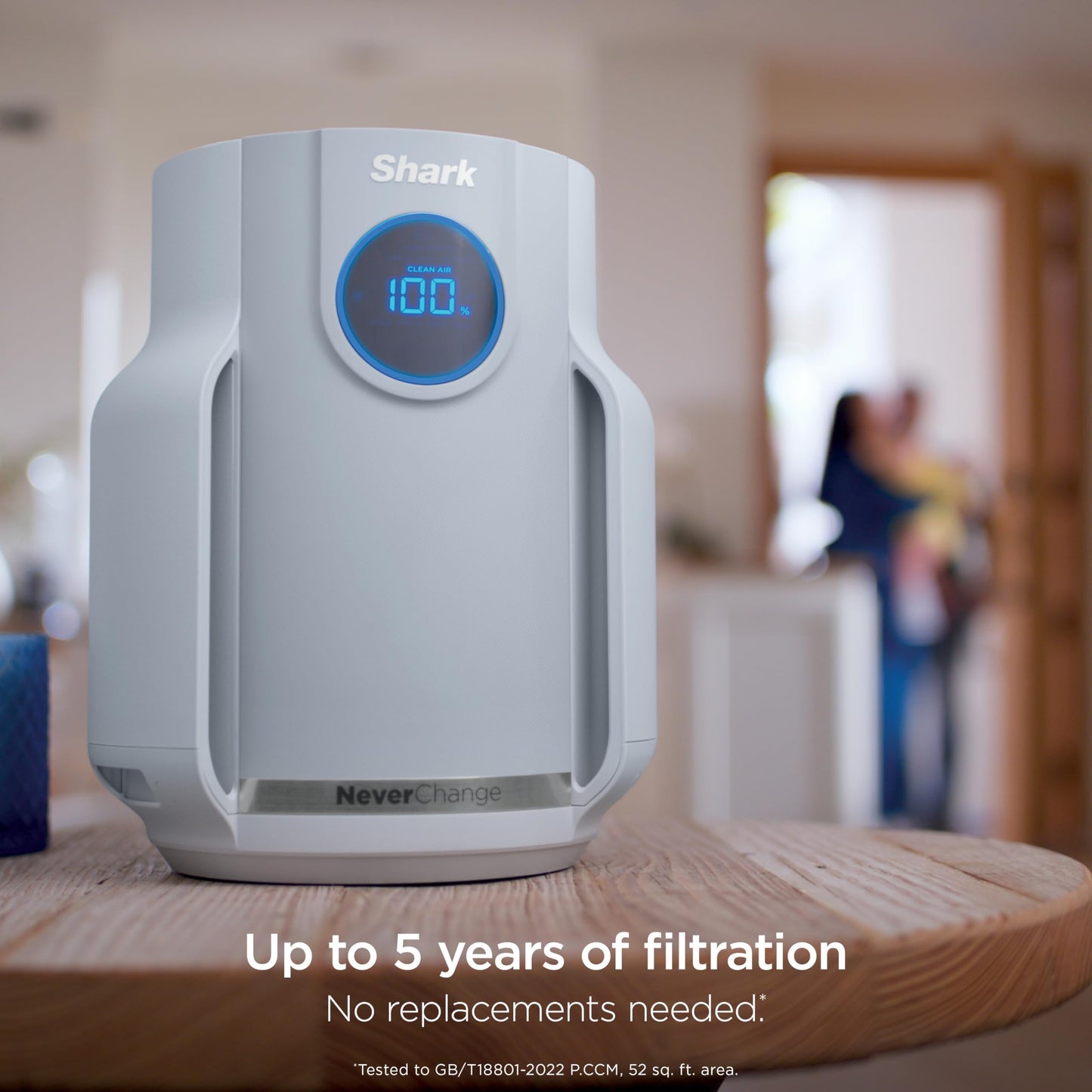 Shark NeverChange Compact Pro Air Purifier – Long-Lasting HEPA Filtration for Dust, Smoke, Allergies & Pets, Up to 250 sq ft, HP071BRN