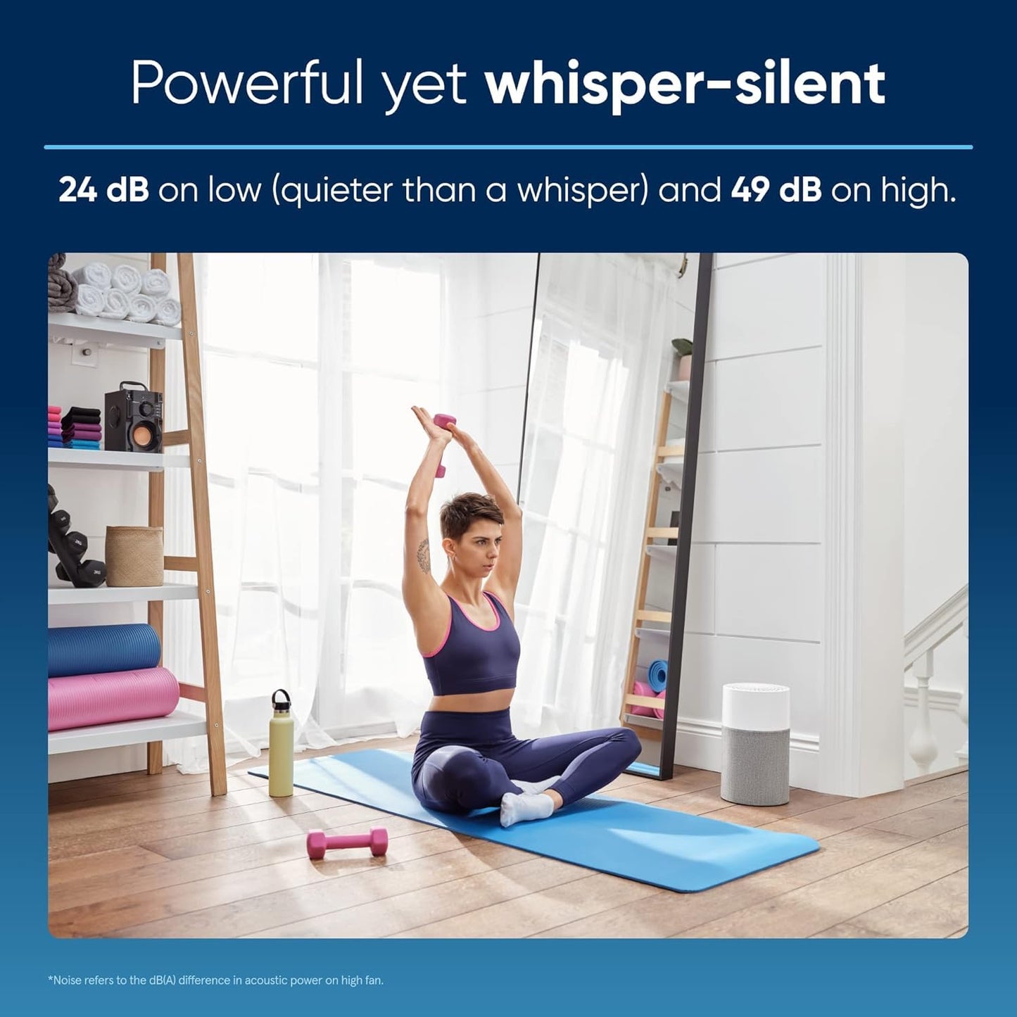 Blueair Blue Pure 511 HEPASilent Air Purifier – Small Room & Bedroom Air Cleaner for Dust, Allergies, Pets, and Viruses