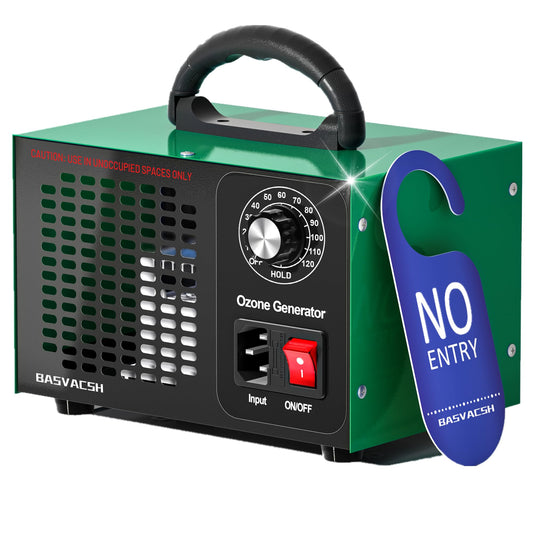 High-Capacity Ozone Generator 45,000mg/h – Industrial & Home Air Purifier and Deodorizer for Large Areas up to 2500 sq ft (Green)