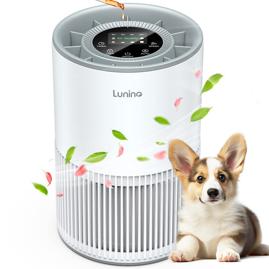 LUNINO H13 True HEPA Air Purifier – Large Room Coverage up to 1200 sq ft, Air Quality Sensor & Sleep Mode, with Fragrance Function