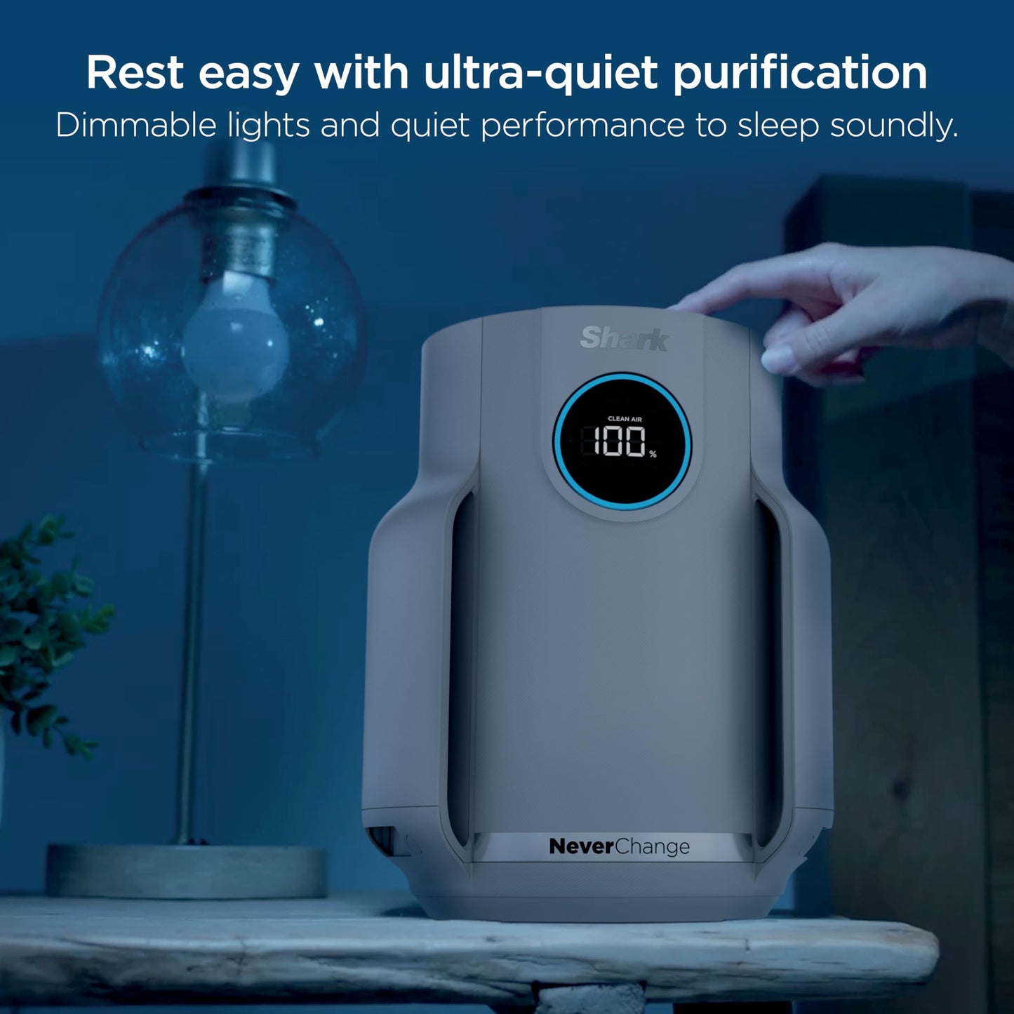 Shark NeverChange Compact Pro Air Purifier – Long-Lasting HEPA Filtration for Dust, Smoke, Allergies & Pets, Up to 250 sq ft, HP071BRN