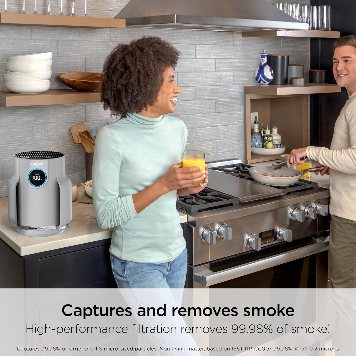 Shark NeverChange Compact Pro Air Purifier – Long-Lasting HEPA Filtration for Dust, Smoke, Allergies & Pets, Up to 250 sq ft, HP071BRN